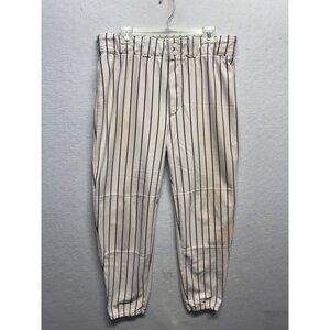 Wilson Mens XL Baseball Pants White With Black Pinstripes Polyester